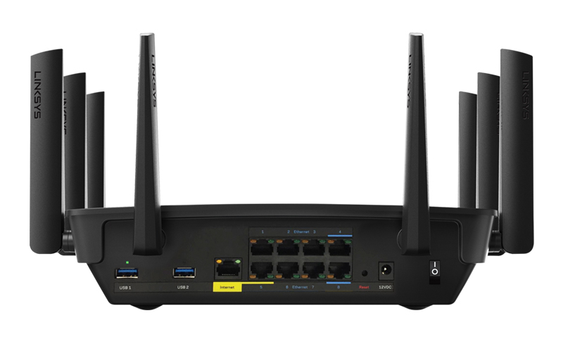 USB and Gigabit Ethernet Ports Linksys EA9500 Gigabit Ethernet Ports