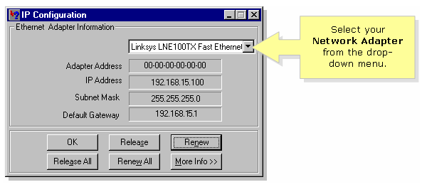 default ip address for cisco linksys router