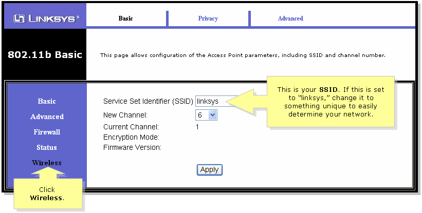 Linksys Official Support Changing The Wireless Networks Name Ssid