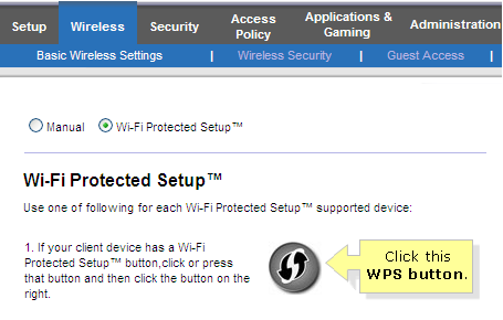 Image result for WiFi Protected Setup Method