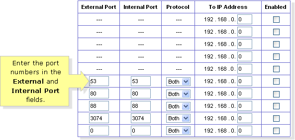 linksys official support setting up single port forwarding on