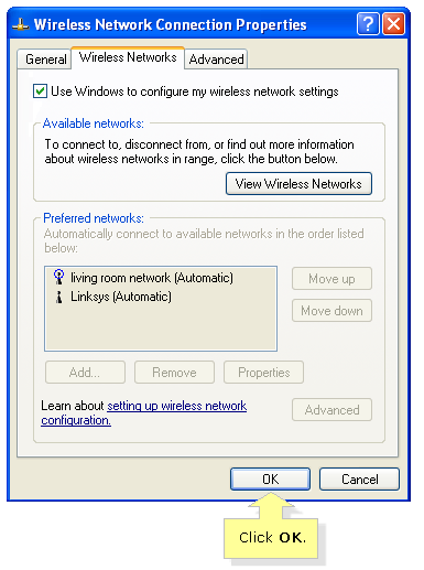 Enable Windows Wireless Connection Manager Vista