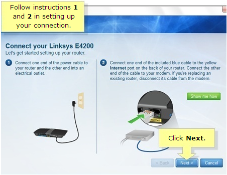 setting up linksys e2500 without cd