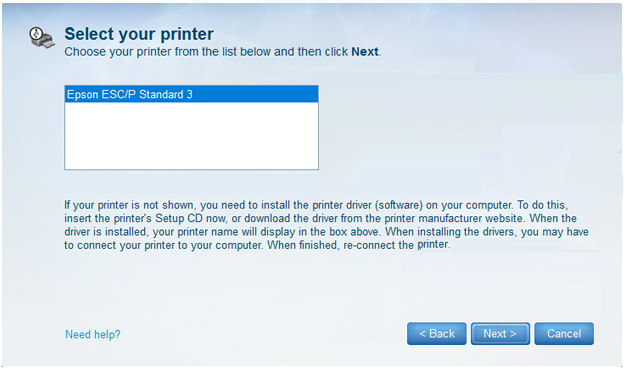 Driver Epson Esc P Standard 3 Windows 7