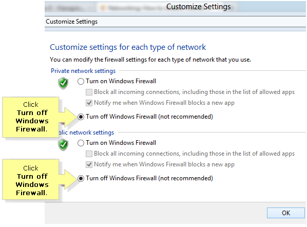 Windows Vista Firewall Turn Off