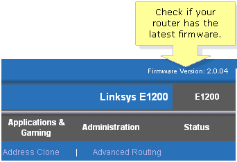 NOTE:  To check the firmware version of a Linksys Smart Wi-Fi Router using Linksys cloud account,