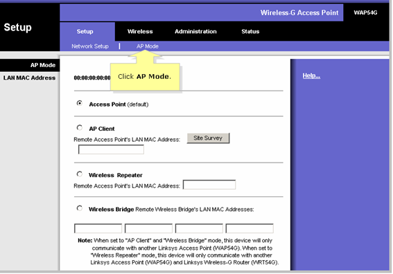 configurar linksys e2500 como access point