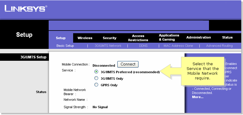 Linksys Official Support - Setting-Up the Wireless-G 3G Router with 3G