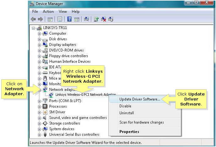 Vista Linksys Wireless Network Setup