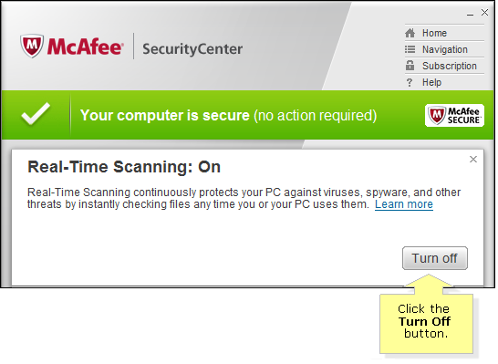 free antivirus mcafee